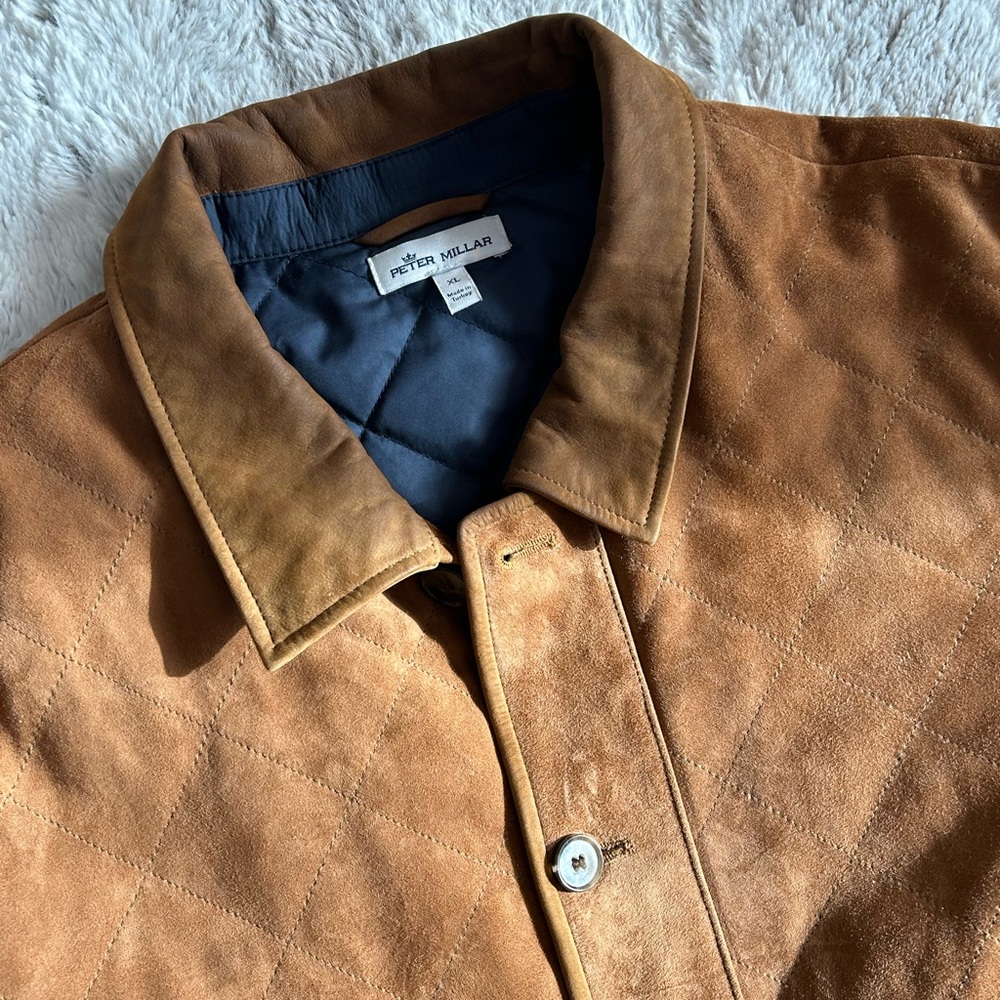 Peter Millar Goatskin suede field coat. - Picture 3 of 11